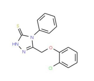 5-[(2-chlorophenoxy)methyl]-4-phenyl-4H-1,2,4-triazole-3-thiol - chemical structure image
