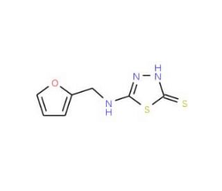 5-[(2-furylmethyl)amino]-1,3,4-thiadiazole-2-thiol - chemical structure image