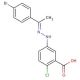 5-[(2E)-2-[1-(4-bromophenyl)ethylidene]hydrazin-1-yl]-2-chlorobenzoic acid - chemical structure image