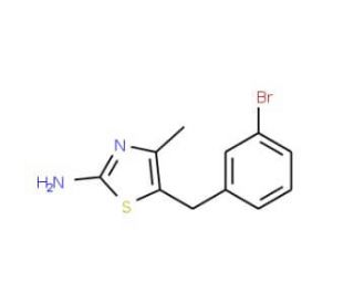 5-[(3-bromophenyl)methyl]-4-methyl-1,3-thiazol-2-amine - chemical structure image