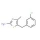 5-[(3-chlorophenyl)methyl]-4-methyl-1,3-thiazol-2-amine - chemical structure image