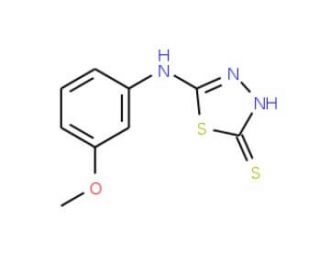 5-[(3-methoxyphenyl)amino]-1,3,4-thiadiazole-2-thiol (CAS 68161-58-0) - chemical structure image