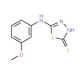5-[(3-methoxyphenyl)amino]-1,3,4-thiadiazole-2-thiol (CAS 68161-58-0) - chemical structure image