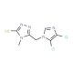 5-[(4,5-Dichloroimidazol-1-yl)methyl]-4-methyl-1,2,4-trizole-3-thiol (CAS 175202-31-0) - chemical structure image