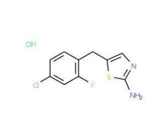 5-[(4-chloro-2-fluorophenyl)methyl]-1,3-thiazol-2-amine hydrochloride - chemical structure image