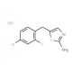 5-[(4-chloro-2-fluorophenyl)methyl]-1,3-thiazol-2-amine hydrochloride - chemical structure image