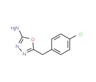 5-[(4-chlorophenyl)methyl]-1,3,4-oxadiazol-2-amine - chemical structure image
