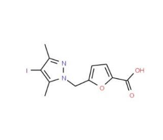 5-[(4-Iodo-3,5-dimethyl-1H-pyrazol-1-yl)methyl]-2-furoic acid - chemical structure image
