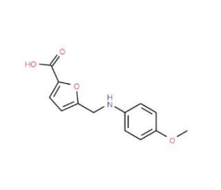 5-[(4-Methoxy-phenylamino)-methyl]-furan-2-carboxylic acid - chemical structure image