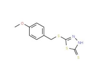 5-[(4-methoxybenzyl)thio]-1,3,4-thiadiazole-2-thiol - chemical structure image