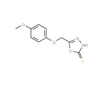 5-[(4-methoxyphenoxy)methyl]-1,3,4-oxadiazole-2-thiol - chemical structure image