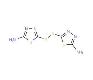 5-[(5-amino-1,3,4-thiadiazol-2-yl)dithio]-1,3,4-thiadiazol-2-amine (CAS 36999-88-9) - chemical structure image