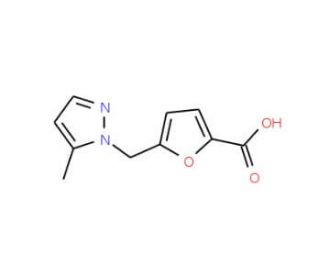 5-[(5-Methyl-1H-pyrazol-1-yl)methyl]-2-furoic acid - chemical structure image