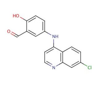 5-[(7-Chloro-4-quinolinyl)amino]-2-hydroxybenzaldehyde (CAS 172476-18-5) - chemical structure image