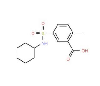 5-[(cyclohexylamino)sulfonyl]-2-methylbenzoic acid - chemical structure image