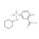 5-[(cyclohexylamino)sulfonyl]-2-methylbenzoic acid - chemical structure image