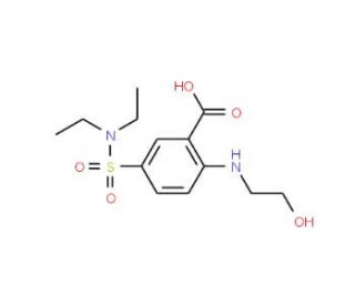 5-[(diethylamino)sulfonyl]-2-[(2-hydroxyethyl)amino]benzoic acid - chemical structure image