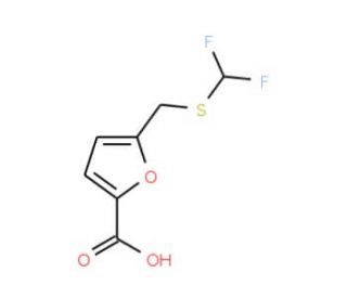 5-{[(difluoromethyl)thio]methyl}-2-furoic acid - chemical structure image