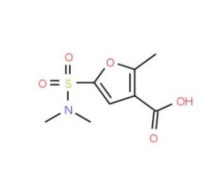 5-[(Dimethylamino)sulphonyl]-2-methyl-3-furoic acid (CAS 306936-39-0) - chemical structure image