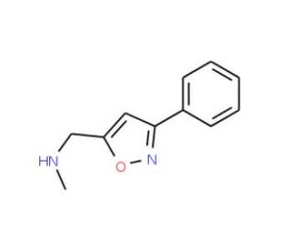 5-[(Methylamino)methyl]-3-phenylisoxazole (CAS 852431-00-6) - chemical structure image