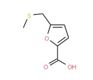 5-[(methylthio)methyl]-2-furoic acid (CAS 94084-70-5) - chemical structure image