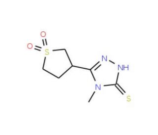 5-(1,1-dioxidotetrahydrothien-3-yl)-4-methyl-4H-1,2,4-triazole-3-thiol - chemical structure image