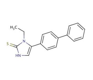 5-(1,1&prime;-biphenyl-4-yl)-1-ethyl-1H-imidazole-2-thiol - chemical structure image