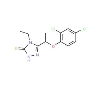 5-[1-(2,4-Dichlorophenoxy)ethyl]-4-ethyl-4H-1,2,4-triazole-3-thiol - chemical structure image