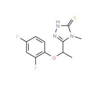 5-[1-(2,4-Difluorophenoxy)ethyl]-4-methyl-4H-1,2,4-triazole-3-thiol - chemical structure image