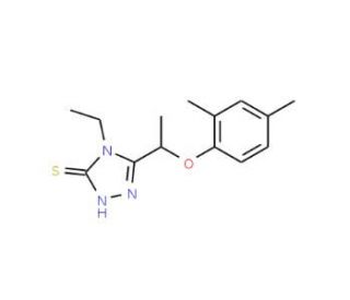 5-[1-(2,4-Dimethylphenoxy)ethyl]-4-ethyl-4H-1,2,4-triazole-3-thiol - chemical structure image