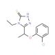 5-[1-(2-Chlorophenoxy)ethyl]-4-ethyl-4H-1,2,4-triazole-3-thiol - chemical structure image