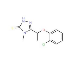5-[1-(2-Chlorophenoxy)ethyl]-4-methyl-4H-1,2,4-triazole-3-thiol - chemical structure image