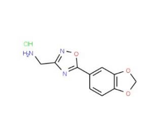 [5-(1,3-Benzodioxol-5-yl)-1,2,4-oxadiazol-3-yl]-methylamine hydrochloride - chemical structure image