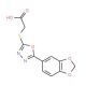 {[5-(1,3-benzodioxol-5-yl)-1,3,4-oxadiazol-2-yl]thio}acetic acid (CAS 67572-43-4) - chemical structure image