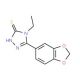5-(1,3-Benzodioxol-5-yl)-4-ethyl-4H-1,2,4-triazole-3-thiol - chemical structure image