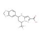 5-(1,3-benzodioxol-5-yl)-7-(trifluoromethyl)-4,5,6,7-tetrahydropyrazolo[1,5-a]pyrimidine-2-carboxylic acid - chemical structu