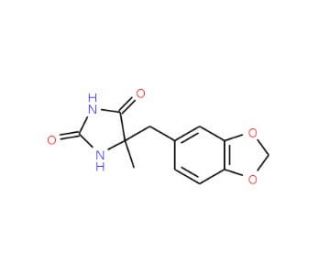 5-(1,3-benzodioxol-5-ylmethyl)-5-methylimidazolidine-2,4-dione - chemical structure image