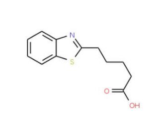 5-(1,3-benzothiazol-2-yl)pentanoic acid (CAS 21224-20-4) - chemical structure image