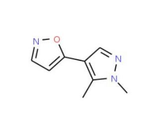 5-(1,5-Dimethyl-1H-pyrazol-4-yl)isoxazole - chemical structure image