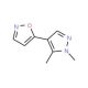 5-(1,5-Dimethyl-1H-pyrazol-4-yl)isoxazole - chemical structure image