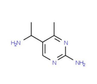 5-(1-aminoethyl)-4-methylpyrimidin-2-amine - chemical structure image