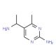 5-(1-aminoethyl)-4-methylpyrimidin-2-amine - chemical structure image
