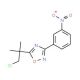 Molecular structure of 5-(1-Chloro-2-methylpropan-2-yl)-3-(3-nitrophenyl)-1,2,4-oxadiazole, CAS Number: 1133116-17-2 5-(1-Chloro-2-methylpropan-2-yl)-3-(3-nitrophenyl)-1,2,4-oxadiazole (CAS 1133116-17-2) - chemical structure image