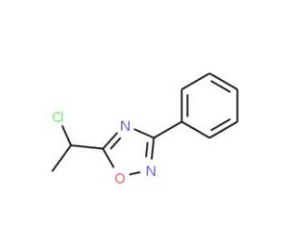 5-(1-chloroethyl)-3-phenyl-1,2,4-oxadiazole (CAS 90772-88-6) - chemical structure image
