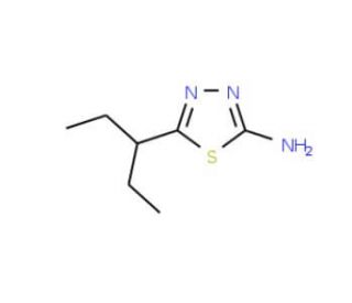 5-(1-Ethylpropyl)-1,3,4-thiadiazol-2-amine (CAS 229003-14-9) - chemical structure image