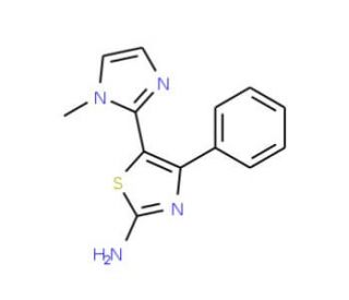 5-(1-methyl-1H-imidazol-2-yl)-4-phenyl-1,3-thiazol-2-amine - chemical structure image