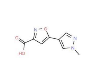 5-(1-Methyl-1H-pyrazol-4-yl)-isoxazole-3-carboxylic acid - chemical structure image