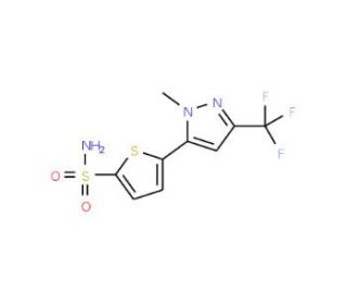 5-[1-Methyl-3-(trifluoromethyl)pyrazol-5-yl]-thiophene-2-sulfonamide - chemical structure image