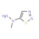 5-(1-Methylhydrazino)-1,2,3-thiadiazole - chemical structure image