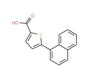 5-(1-naphthyl)thiophene-2-carboxylic acid (CAS 58256-10-3) - chemical structure image